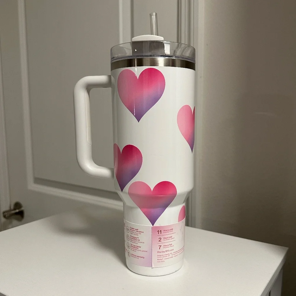 Target x Stanley White Valentine's Day Tumbler - 40 oz - NEW - Picture 2 of 6